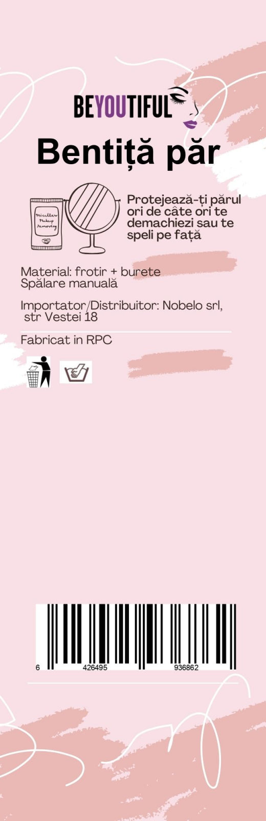 Bentita pentru par, pentru machiaj, skincare, Beyoutiful