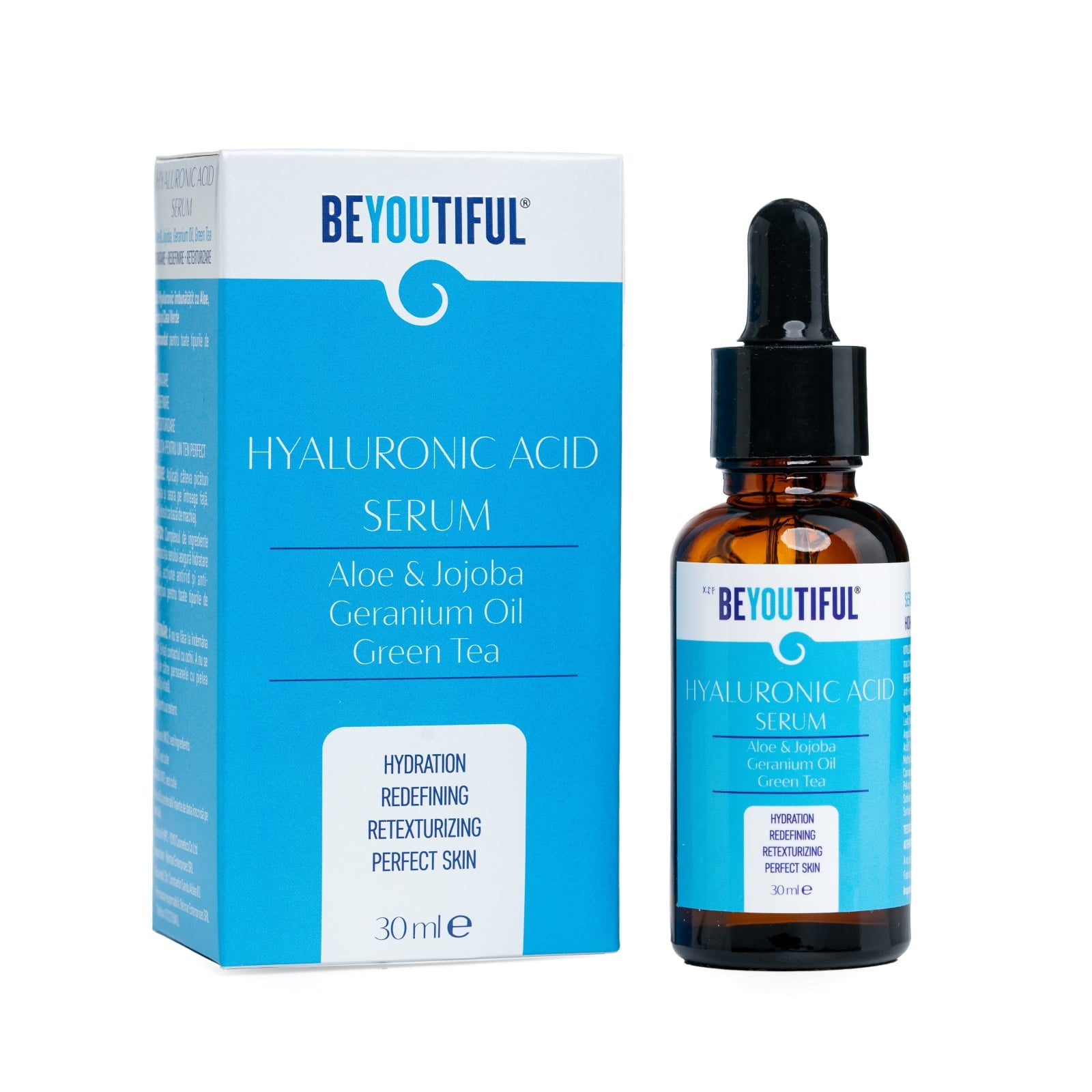 Beyoutiful Ser Acid Hyaluronic, Aloe si Jojoba 30ml