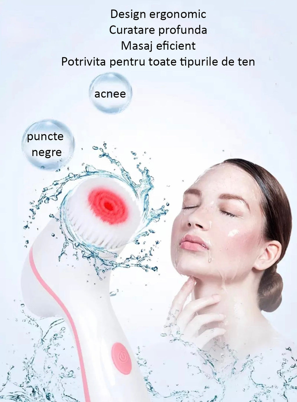 Beyoutiful Spa Peria electrică rotatie 360° pentru curatare si masaj facial