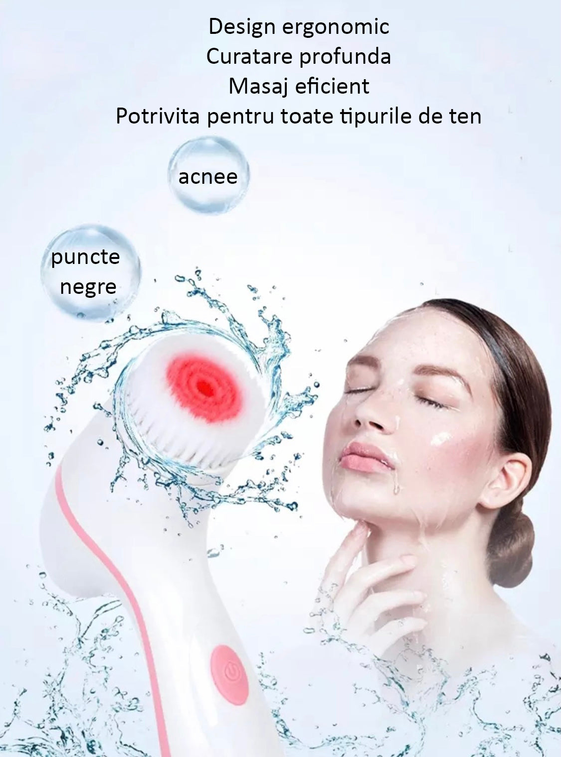 Beyoutiful Spa Peria electrică rotatie 360° pentru curatare si masaj facial