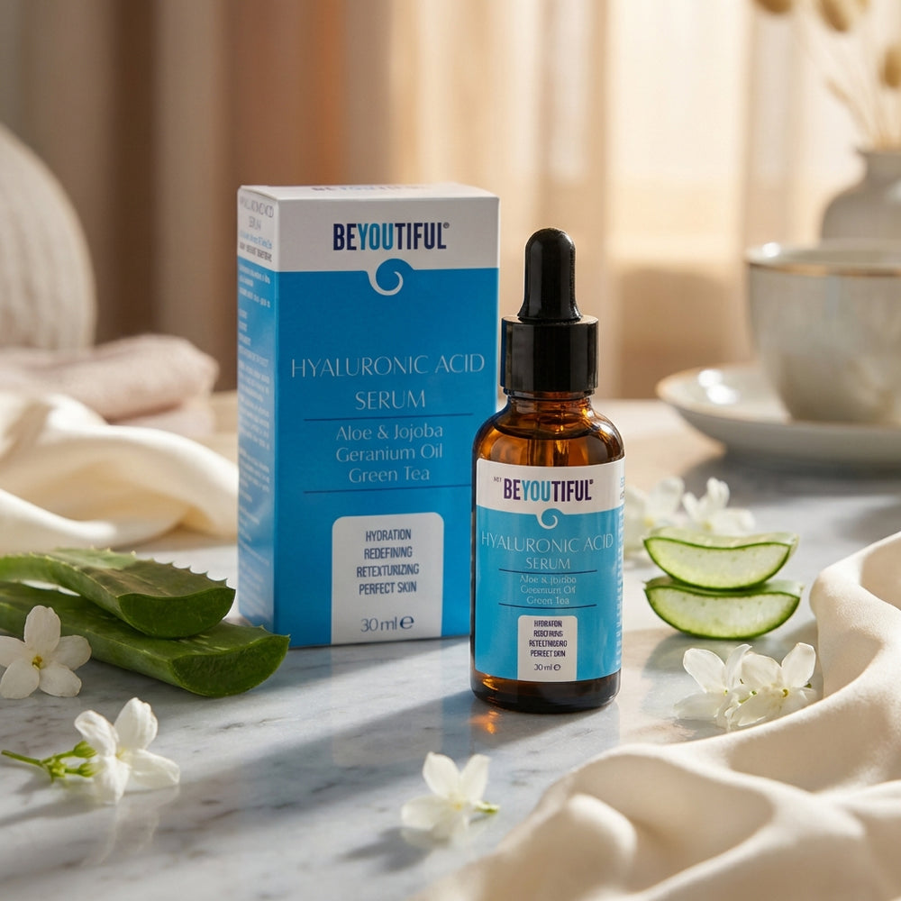 Beyoutiful ser acid hyaluronic, aloe și jojoba 30ml