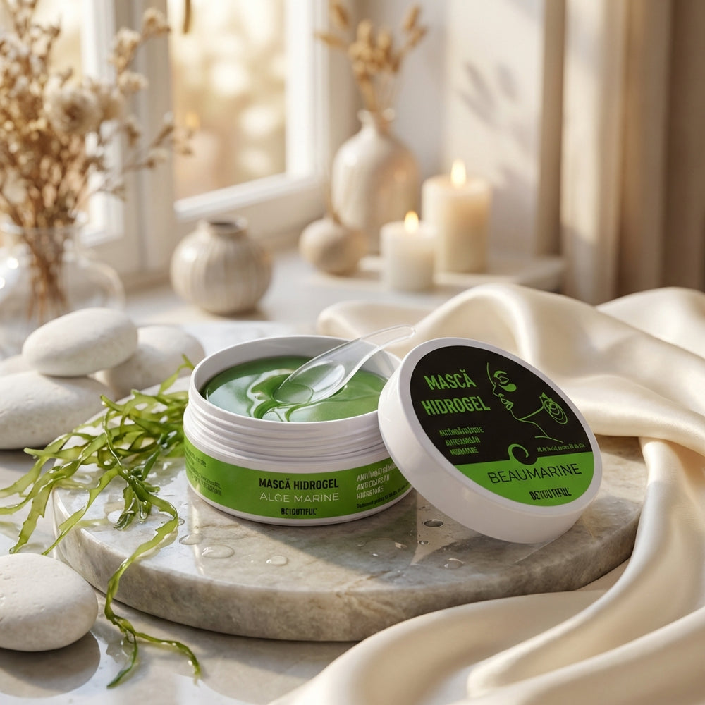 Mască hydrogel ochi cu alge marine pentru ten uscat