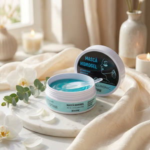 Mască hydrogel ochi cu acid hyaluronic pentru ten sensibil
