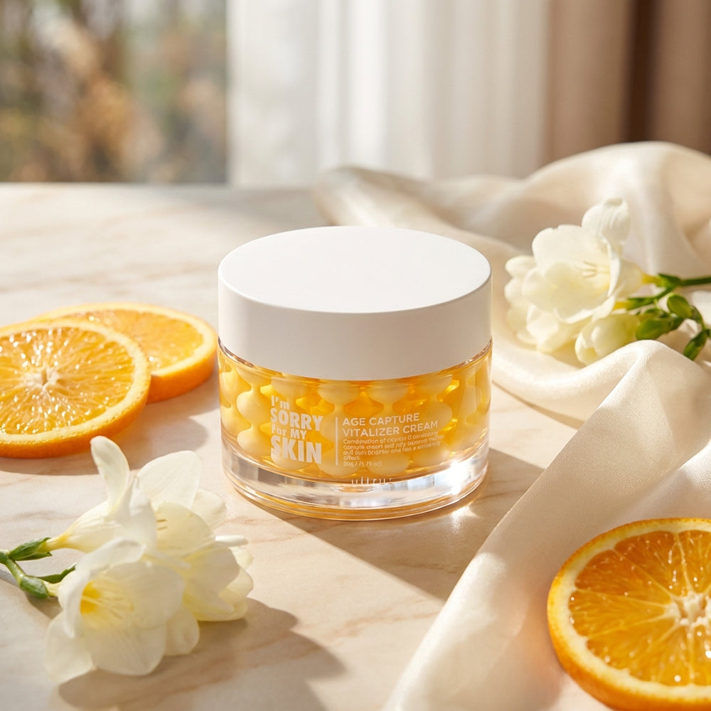 Gel hidratant cu microcapsule de cremă cu vitamina c și niacinamide 50 gr I'm sorry for my skin