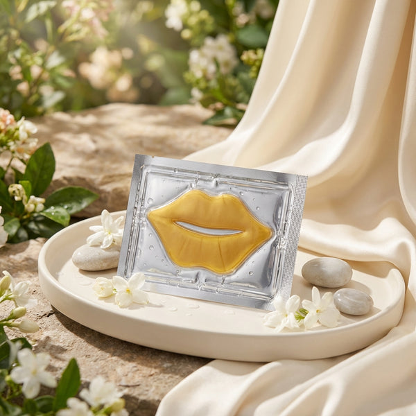 Mască hidrogel gold pentru buze - set 5 buc