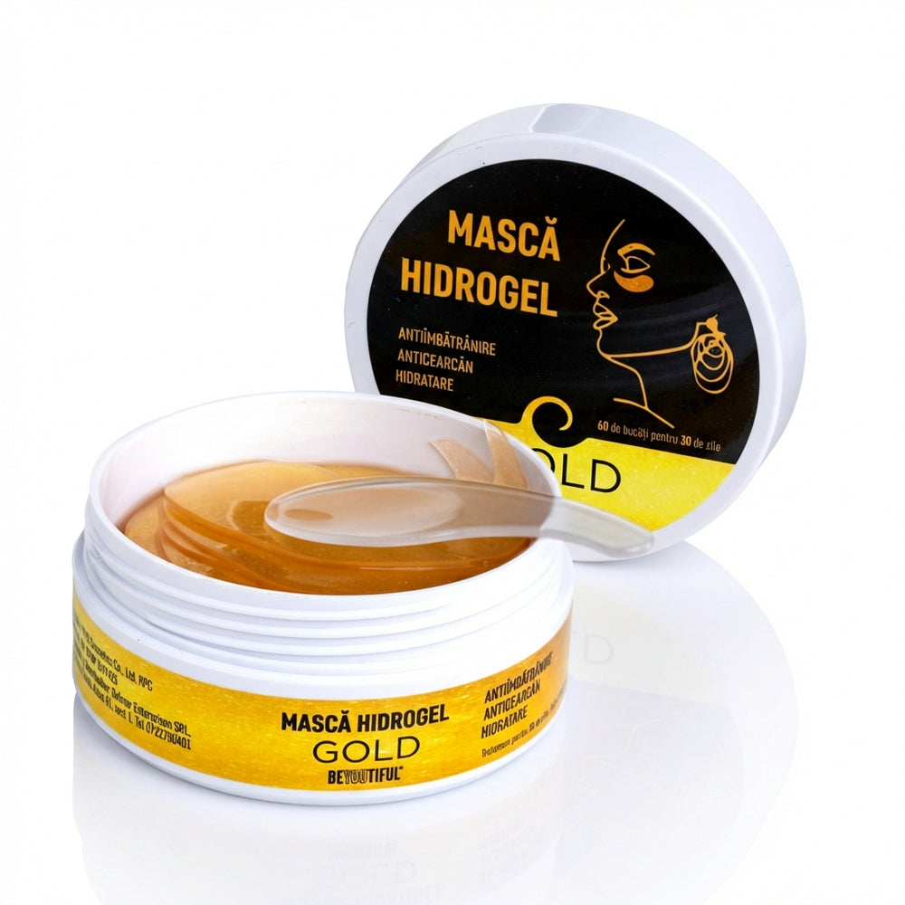 Mască hydrogel gold pentru ochi, ten normal