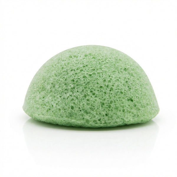 Burete de față din fibre naturale konjak  cu ceai verde pentru ten gras și mixt