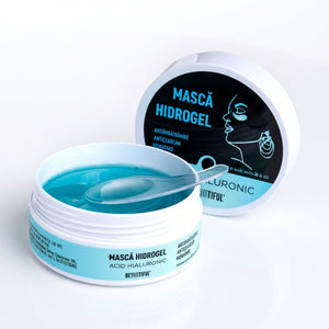 Mască hydrogel ochi cu acid hyaluronic pentru ten sensibil