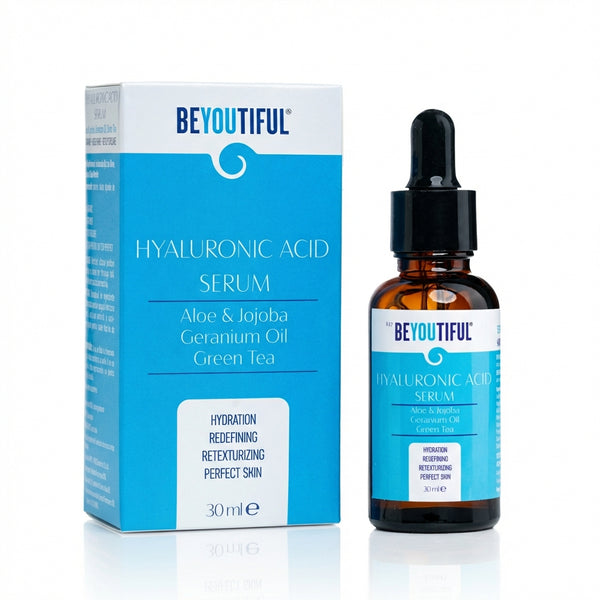 Beyoutiful ser acid hyaluronic, aloe și jojoba 30ml