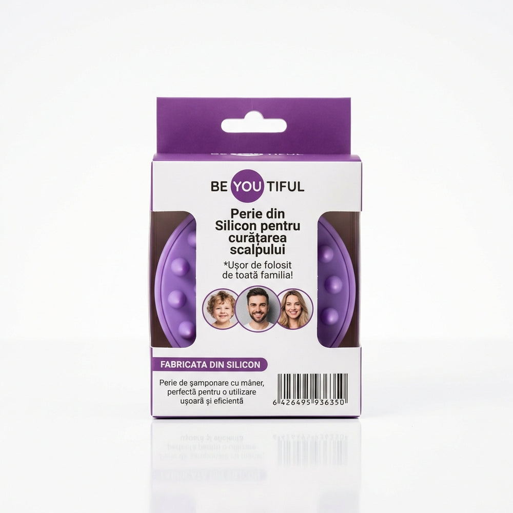 Perie de silicon pentru curățarea scalpului