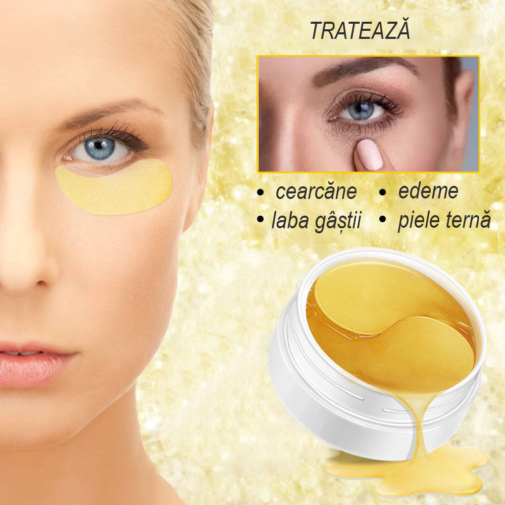 Masca hydrogel gold pentru ochi, ten normal