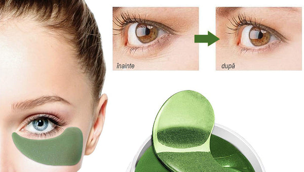 Masca hydrogel ochi cu alge marine pentru ten uscat