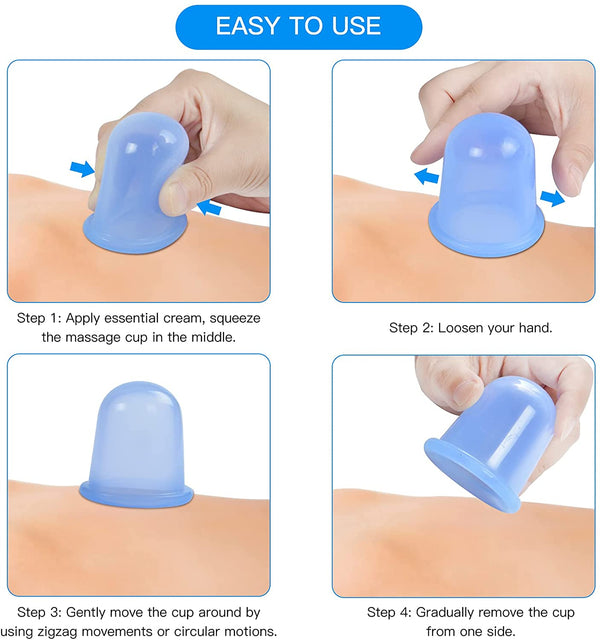 Set 4 ventuze masaj anticelulitic