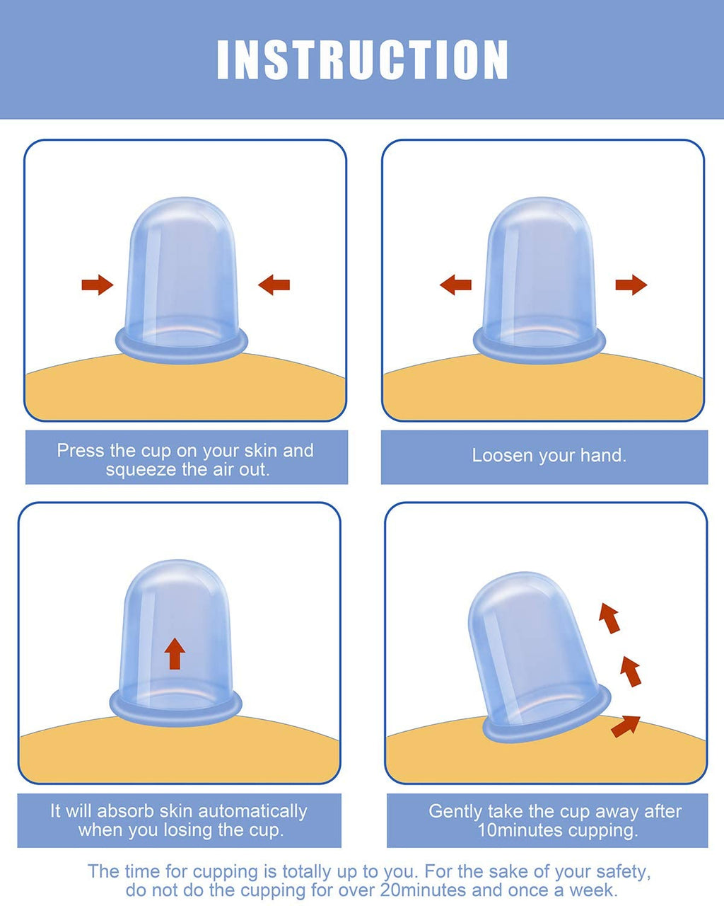 Set 4 ventuze masaj anticelulitic