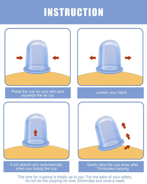 Set 4 ventuze masaj anticelulitic