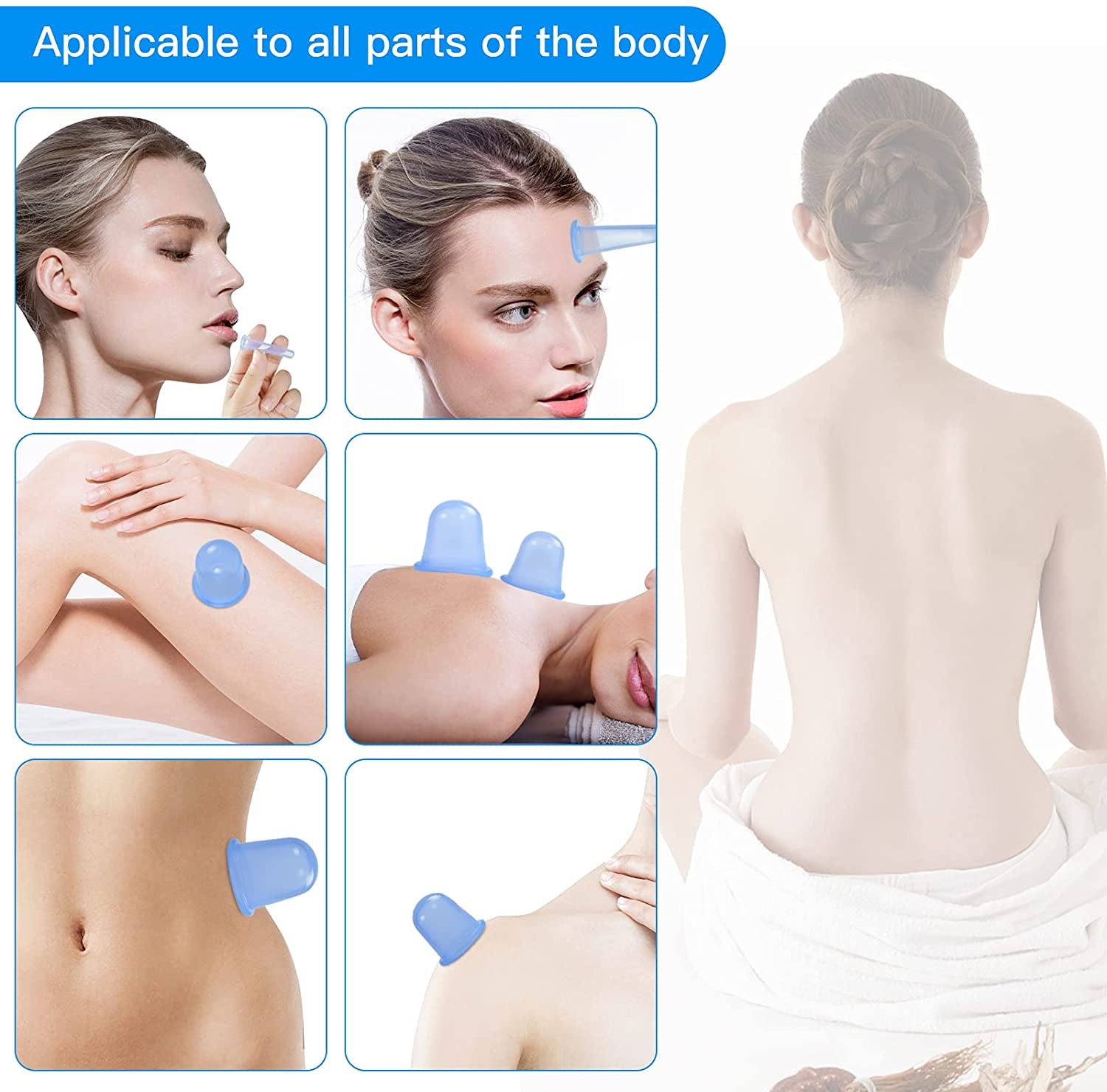 Set 4 ventuze masaj anticelulitic