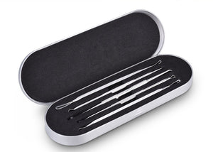 Trusa 5 instrumente inox pentru extractia comedoanelor si a punctelor negre